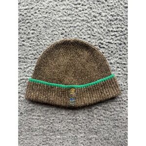 Polo by Ralph Lauren Brown Knit Hat with Green Trim